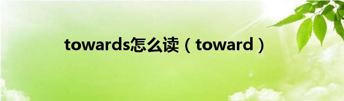 towards怎么读（toward）