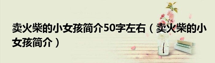 卖火柴的小女孩简介50字左右（卖火柴的小女孩简介）