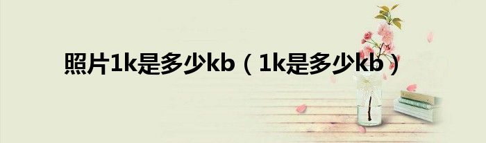 照片1k是多少kb（1k是多少kb）