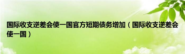 国际收支逆差会使一国官方短期债务增加（国际收支逆差会使一国）