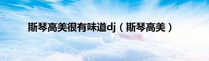 斯琴高美很有味道dj（斯琴高美）