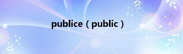 publice（public）