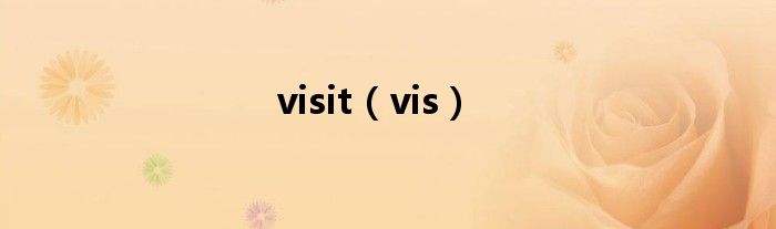 visit（vis）