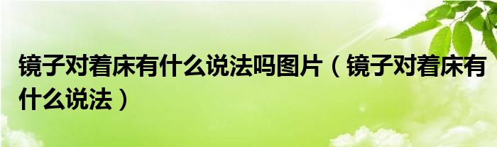 镜子对着床有什么说法吗图片（镜子对着床有什么说法）