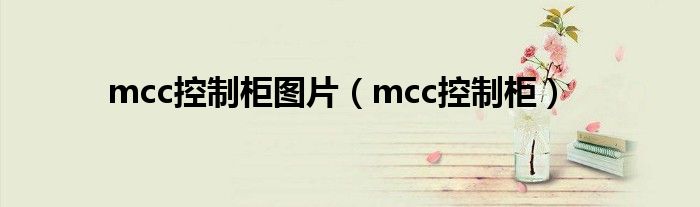 mcc控制柜图片（mcc控制柜）