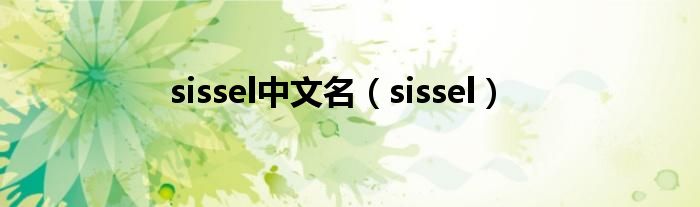 sissel中文名（sissel）