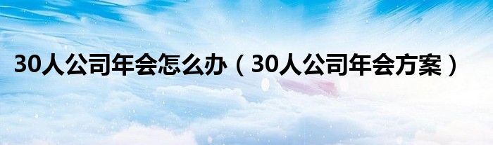 30人公司年会怎么办（30人公司年会方案）